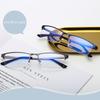 Brand Design Half Frame Eyebrow Glasses Anti Blue Light Photochromic Myopia Prescription Glasses 0 to 600 for Men Women