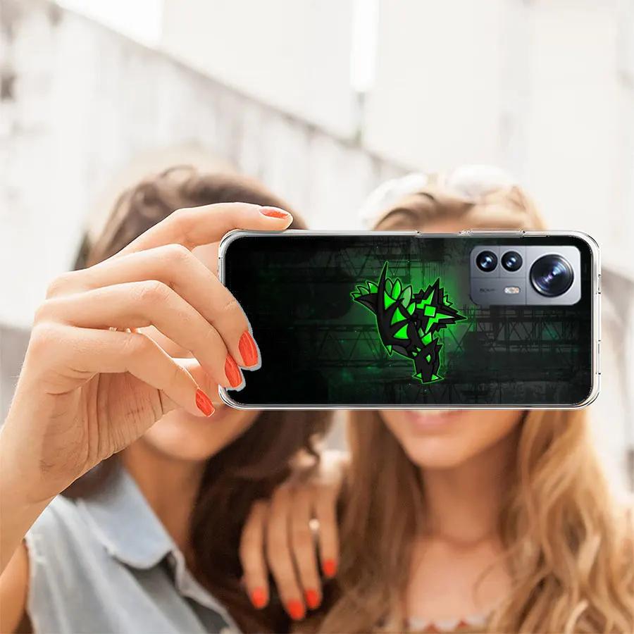 Geometry Dash Phone Case For Xiaomi Poco X3 NFC X4 GT M3 M4 M5 M5S X7 X6 X5 F6 Pro F5 F4 Mi F3 F2 Cover TPU Capa Coque Clear Pat