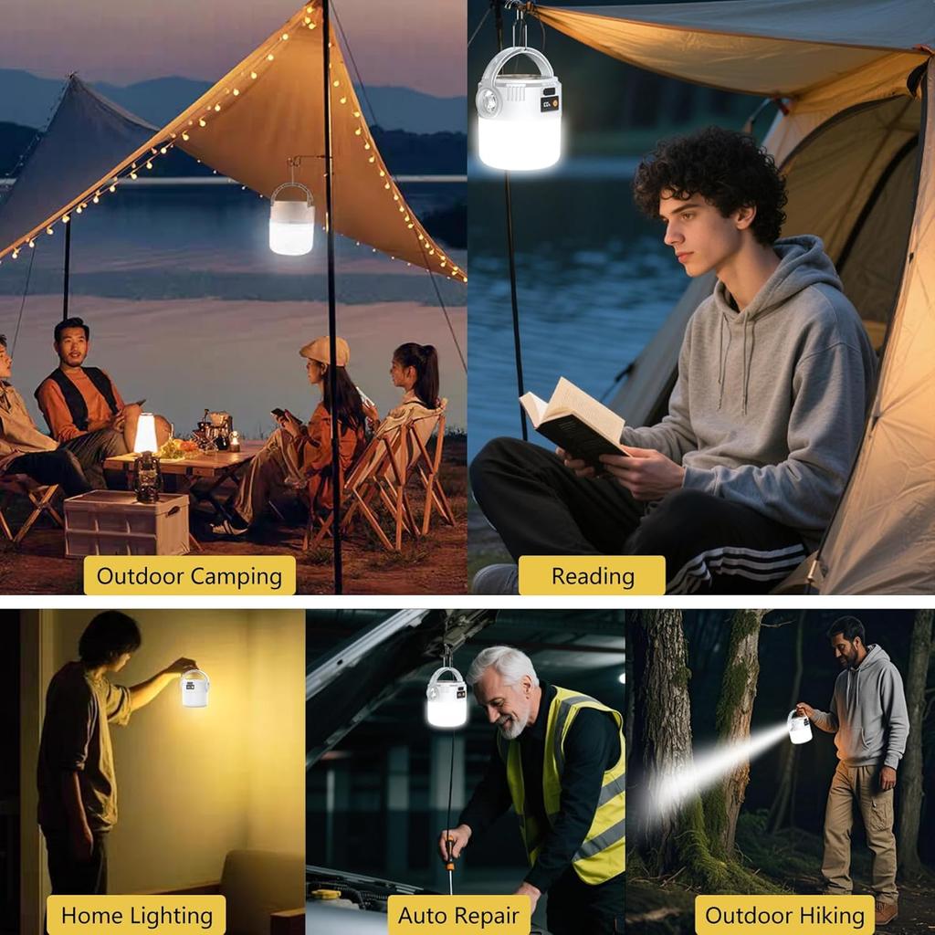 Solar Light Bulb Camping Light LED Solar USB Rechargeable Flashlight Tent Hanging Bulb For Outdoor Camping Supplies