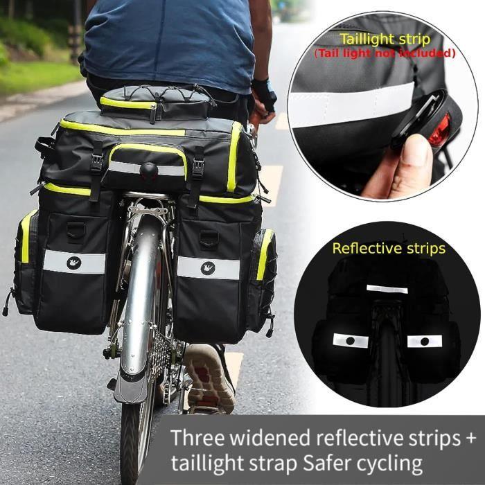 Sacoche arrière vélo 3 en 1 - BAIGIO - 75L - Imperméable - Polyester PVC - Mixte