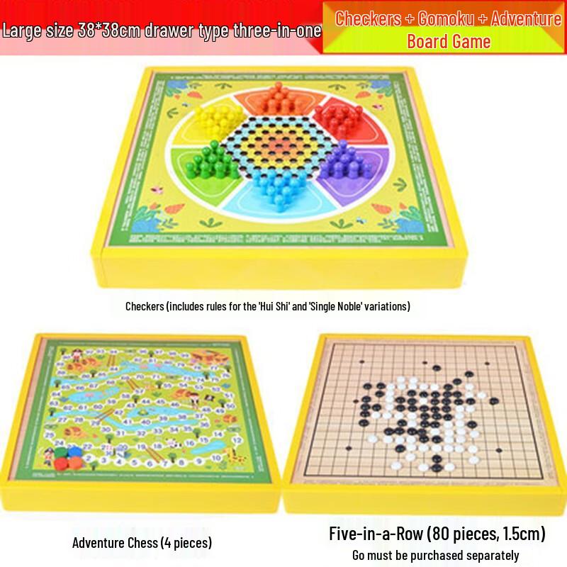 Fengyi 38CM Wooden Multi-Game Chess Board