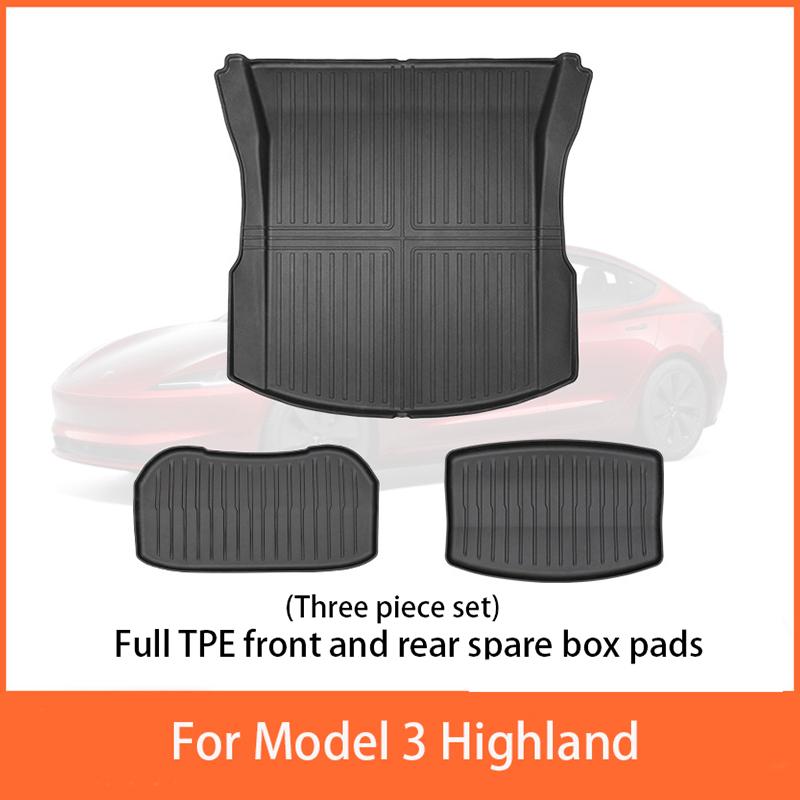 For Tesla For New Model 3 2026-2024 TPE Highland Floor Mats Waterproof Anti-Slip Mats Cargo Liner Floor Mats Interior Accessorie