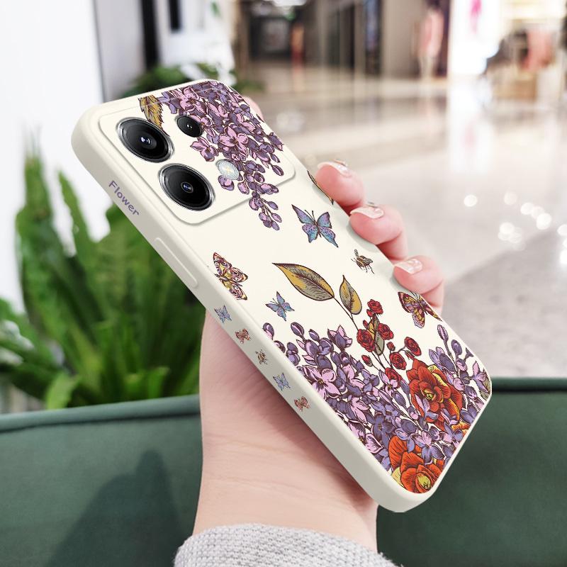 

Nostalgic Flower Phone Case For Xiaomi Poco X7 X6 F6 M6 M5 M5S F5 X5 F4 X4 M4 F3 M3 X3 Pro 4G 5G GT Silicone Cover Poco F7 Pro