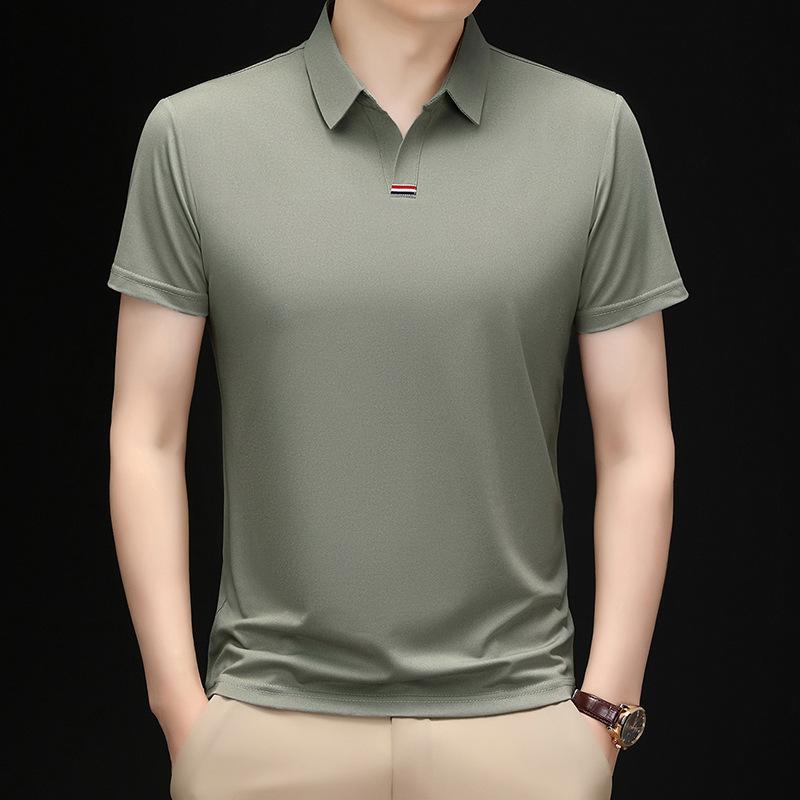 V-Neck Men'S Short Sleeve Polo Shirt Men'S Half Sleeve T-Shirt Men'S Top