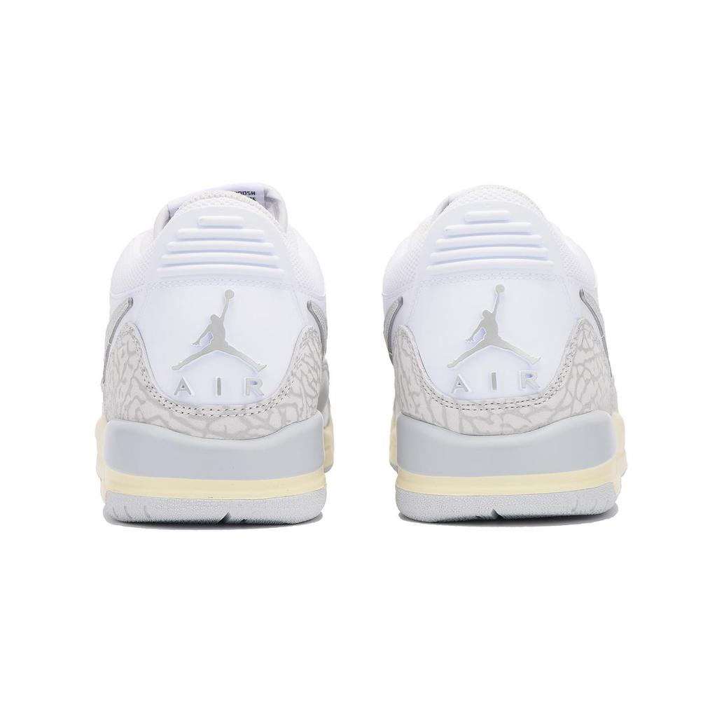 Jordan Legacy 312 Cushioning Slip Resistant Abrasion Resistant Low Top Vintage Basketball Shoes Women's Silver Gray HJ3483-101(Team32-)