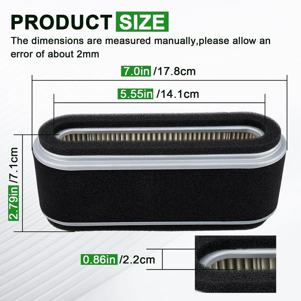 LOCOPOW 11013-2021 FB460V Air Filter for Kawasaki FB460 12.5HP | 11013-2020 for John Deere AM101090 AM101191 112L 160 165 GX95 RX95 SRX95 SX84 Lesco