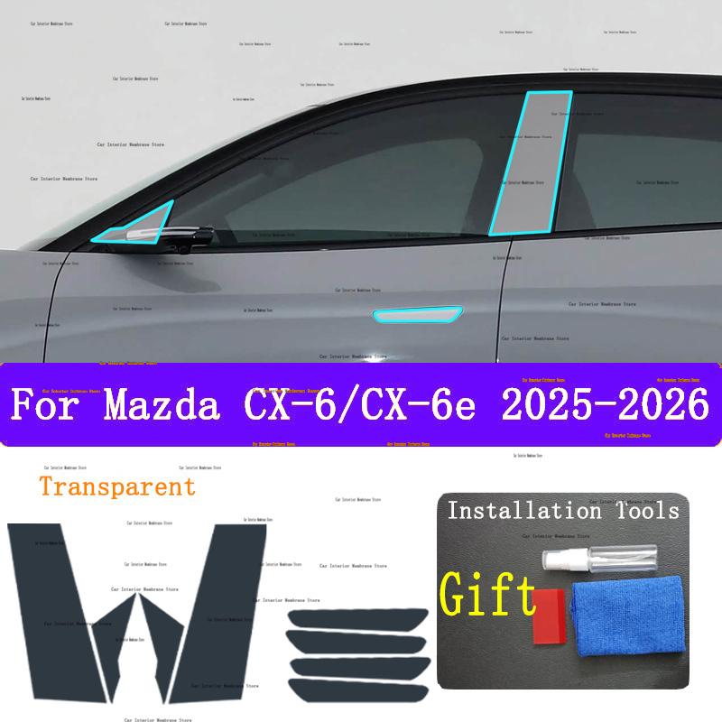 Per Mazda cx-6/cx-6e 2025-2026 Accessori Adesivo Pellicola Protettiva TPU Antigraffio Lampada Anteriore Esterna per Auto