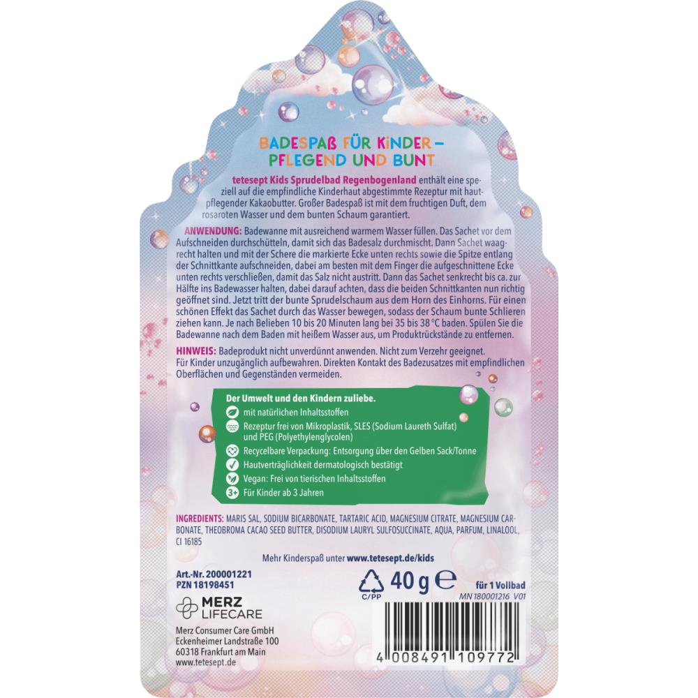 Tetecept Children's Rainbow Land Bubble Bath Salt 40g