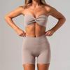 Chen Shijie Europe and the United States new tube top sports suit women's quick-drying hip lift yoga suit belly back yoga suit women