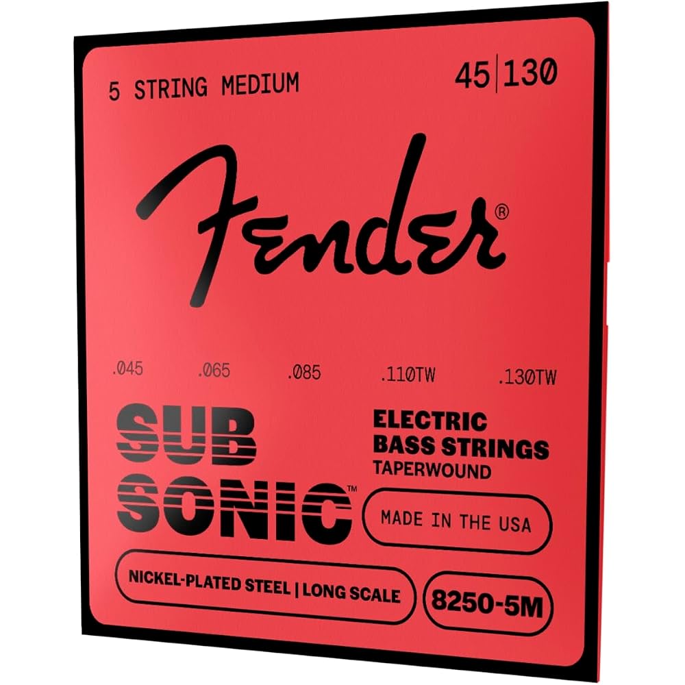 Fender Fender Electric Bass Strings SubSonic™ 8250-5M Bass Strings, Taperwound Nickel-Plated Stee...