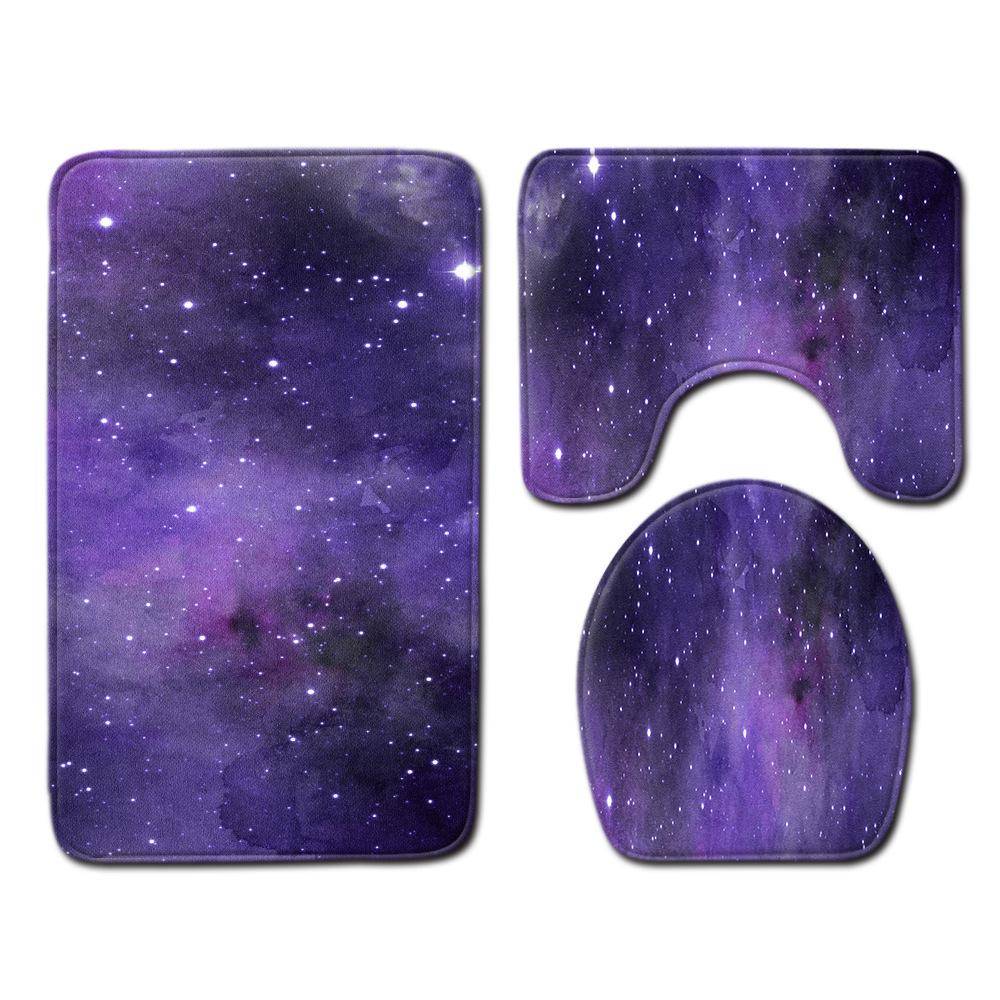 

Star Bathroom Floor Mat Toilet Three-Piece Set 45cmx75cm