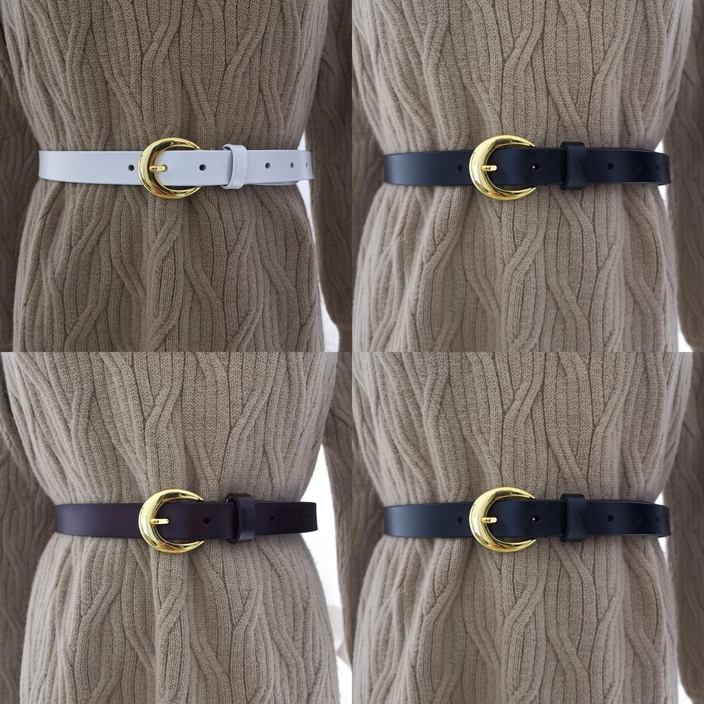 Womens Genuine Leather Belt With Stylish Pin Buckle For Office Or Casual Use