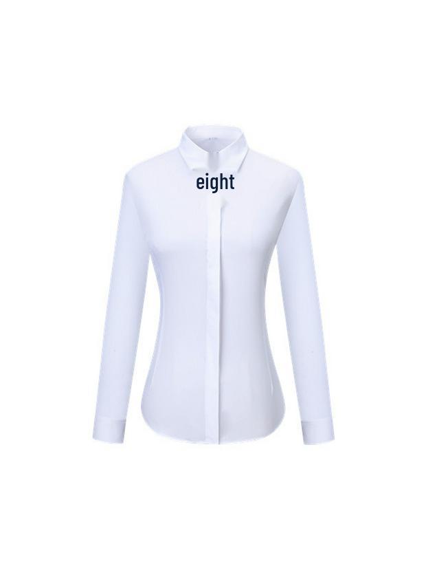 2024 Unisex Bamboo Fiber White Non-Iron Long-Sleeve Shirt: Women's Business Style