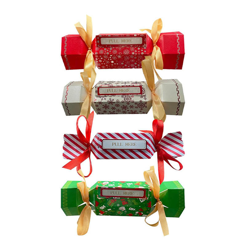 4Pcs/Pack Pull Box Christmas Candy Shape Holder Box For Cash Set Of Merry Christmas Box Cash Pull Boxes For Home Decor