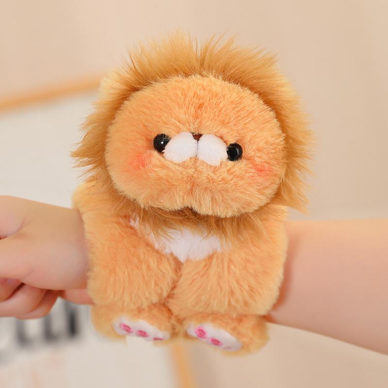 Kawaii Capybara Animal Slap Snap Wrap Wristband Plush Hand Ring Bracelet Cute Gift for Birthday Party