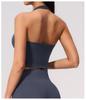 Canotta da Yoga da Donna Scollo a V Asciugatura Rapida con Scollo all'Americana, Imbottiture sul Petto e Spalline Posteriori alla Moda - Modello 5529
