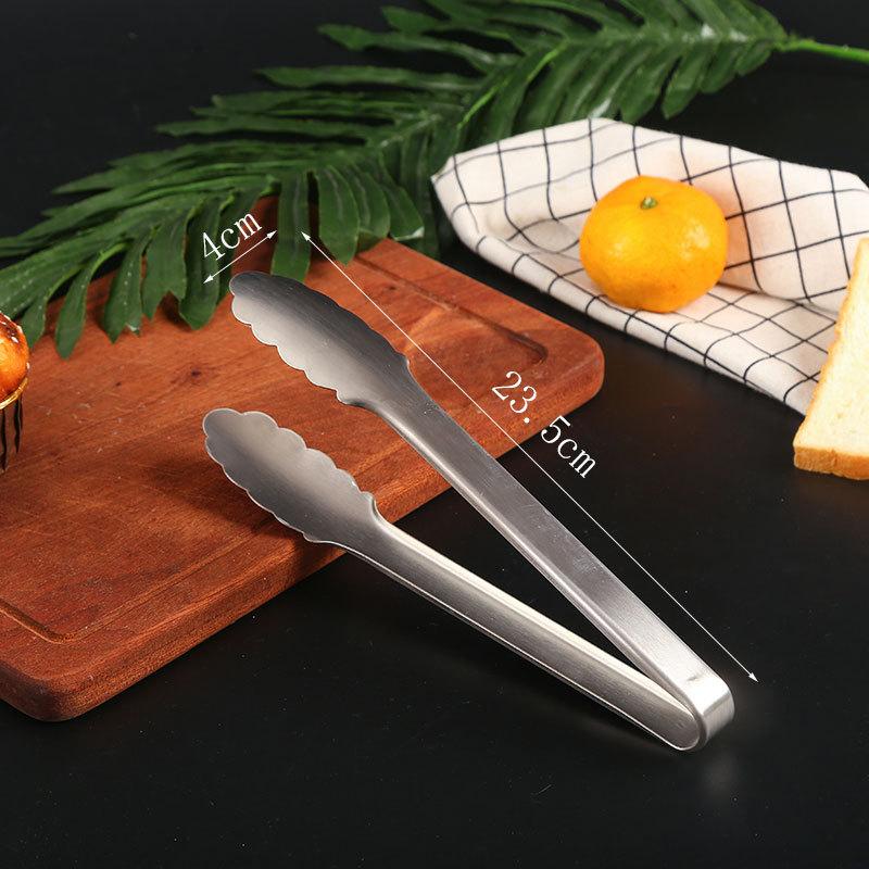 Mehrzweck-Gold-Lebensmittelzange Clips Brot Steak Clip Edelstahl Antihaft Ablassölklemme Heimküchenzubehör Utensilien