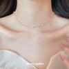 French Retro Metal Round Beaded Pearl Necklace Fashion Simple Style Temperament Collarbone Chain New Item Decoration