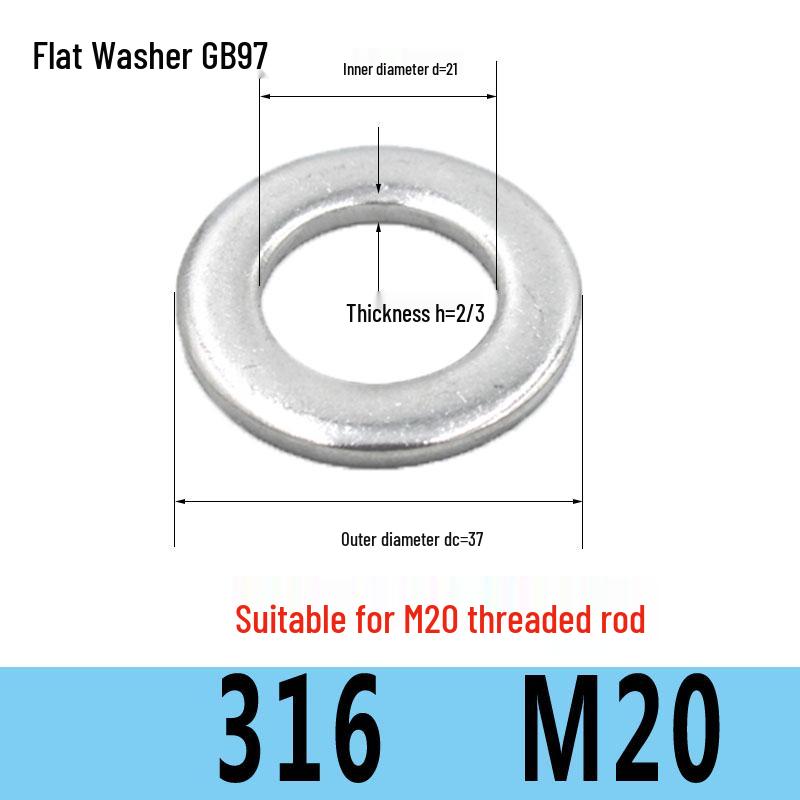 Stainless Steel Flat Washer Spacer (304/316/201) M3-M36