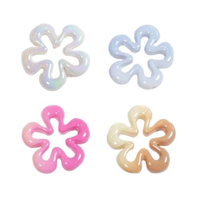 Elegant Hollow Flower Pendant Jewelry Making Pendants Small Flower Pendants Resin Material Jewelry Charm for Jewelry