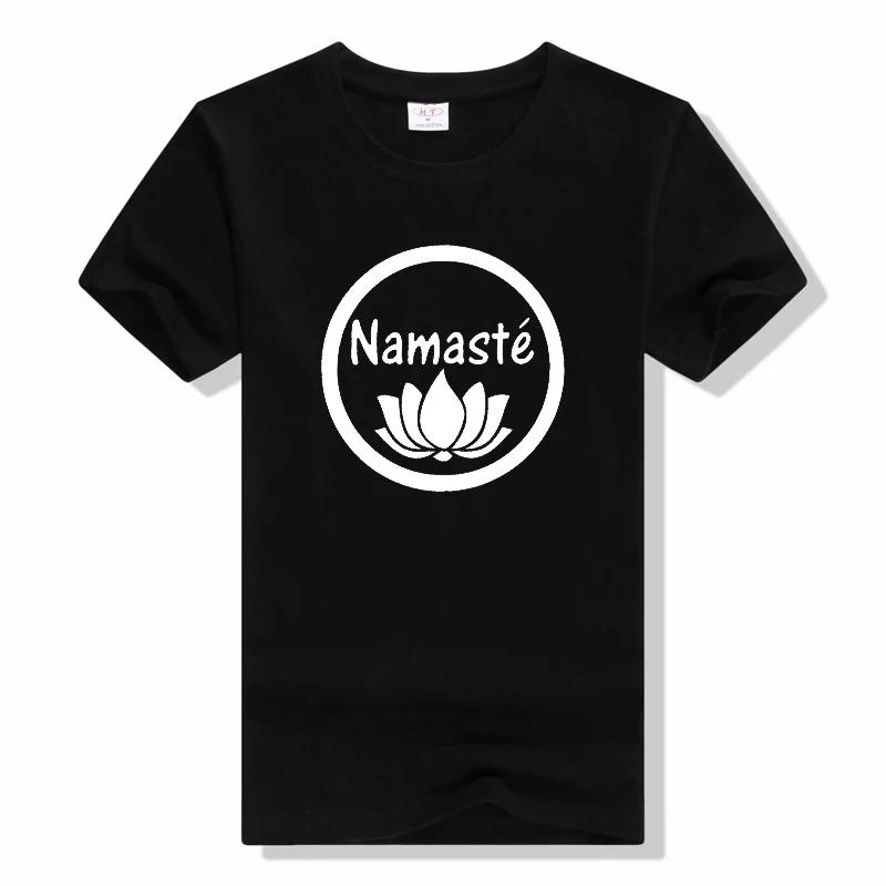 Namaste Print Women T Shirt Short Sleeve O Neck Loose Women Tshirt Ladies Fashion Tee Shirt Fashion Casual Tops T Shirt Unisex