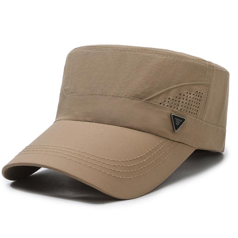 Summer Sunshade Flat Top Hat Men's Outdoor Quick-Drying Hat Fishing Breathable Hat