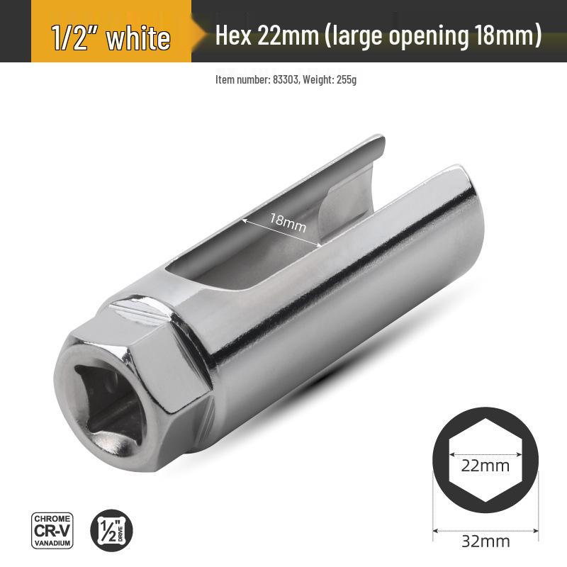 Oxygen Sensor Removal Tool: 22mm Open-End Socket for Auto Repair & Maintenance