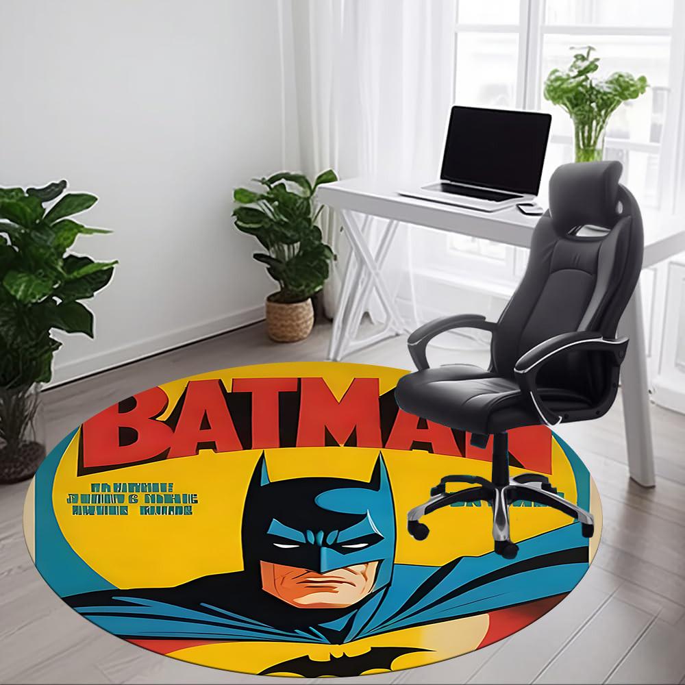 1pc Batman Office Round Area Rug, Under Office Chairs Bedroom Living Room Home Decor, Room Deco, Available in Various Sizes117