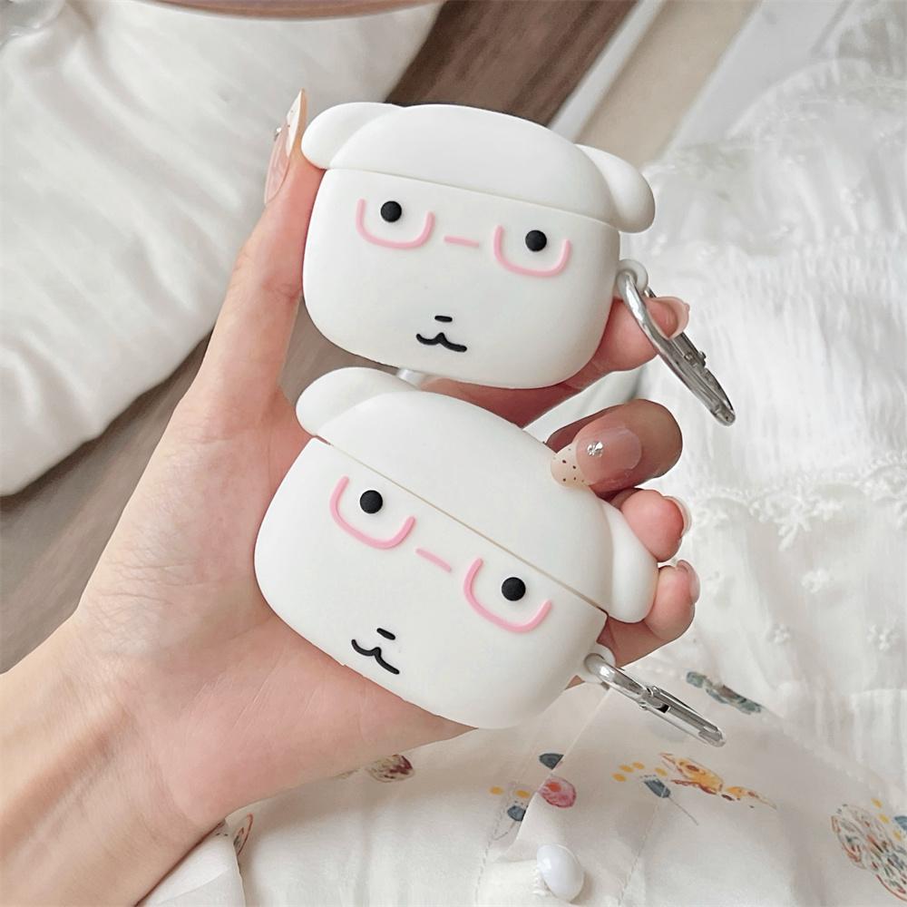 3D Big Head Dog Silicone Earphone Case Shockproof for Apple Airpods 3 4 Cover Airpods Pro2 4 Pro3 Headphone Case Cover