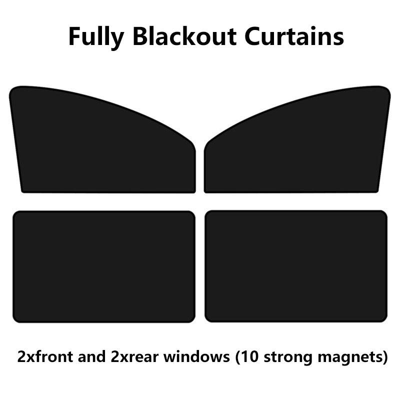 

4 pcs Car Side Window Sunshade Privacy Magnetic Sunshade чёрный
