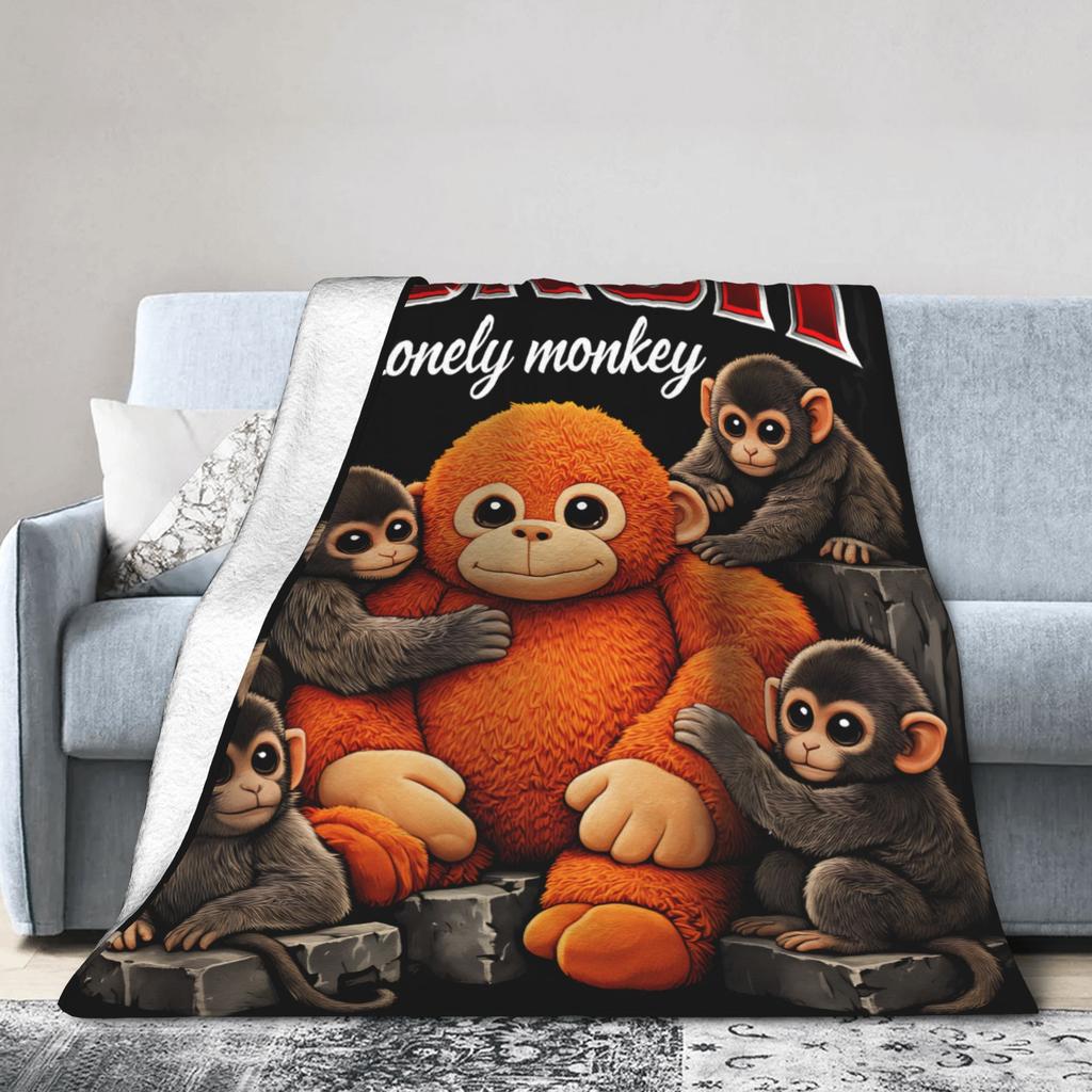 Punch Monkey Blankets Quality Soft Comfy Bedding Throws Winter Travel Car Living Room Pattern Bedspread
