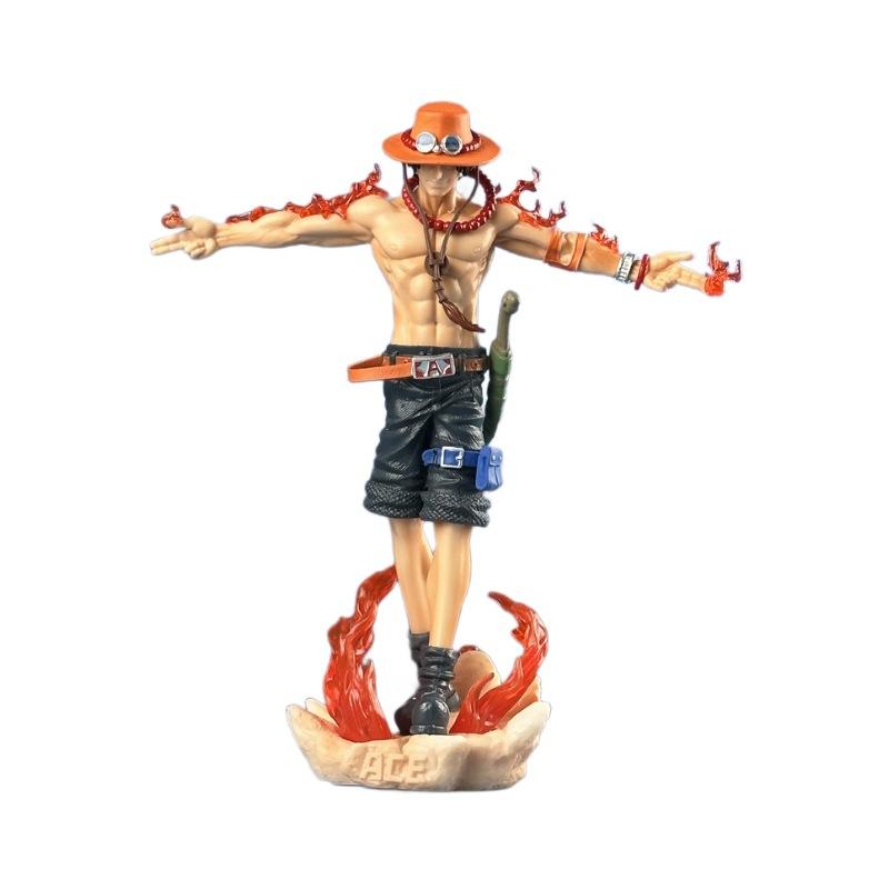 26cm Anime One Piece Ace Figure Portgas D Ace Action Figurine PVC Statue Collectible Model Toys for childern christmas Gifts