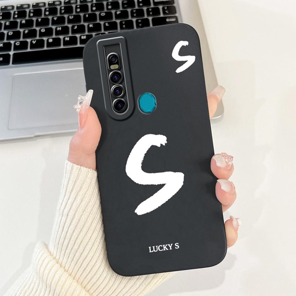For Tecno Camon 15 Pro Case CD8 Luxury A Z Initial Letters Soft Silicone Bumper For Tecno Camon 15 Premier Camon15 Air CD6 Shell