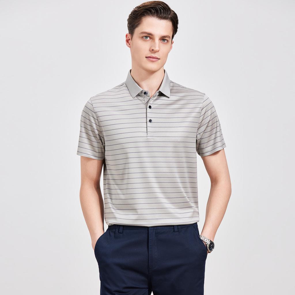 Men's Triacetic Acid Mulberry Silk Polo Shirt