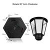 Retro Solar Wall Lights Outdoor Hexagonal Lamp IP65 Waterproof Fence Light LED Landscape Lighting for Courtyard Garden Decor