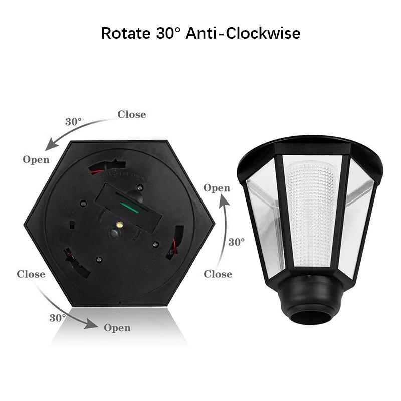 Retro Solar Wall Lights Outdoor Hexagonal Lamp IP65 Waterproof Fence Light LED Landscape Lighting for Courtyard Garden Decor