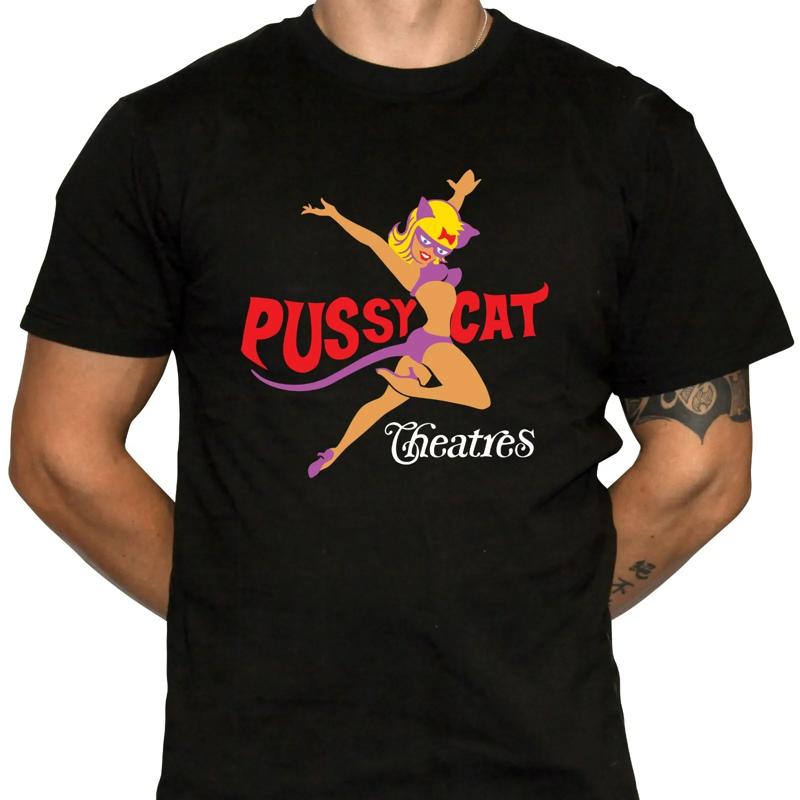 

PUSSYCAT THEATRE T SHIRT Defunct Adult Theater Chain 100 Preshrunk Cotton 5XL різнокольоровий