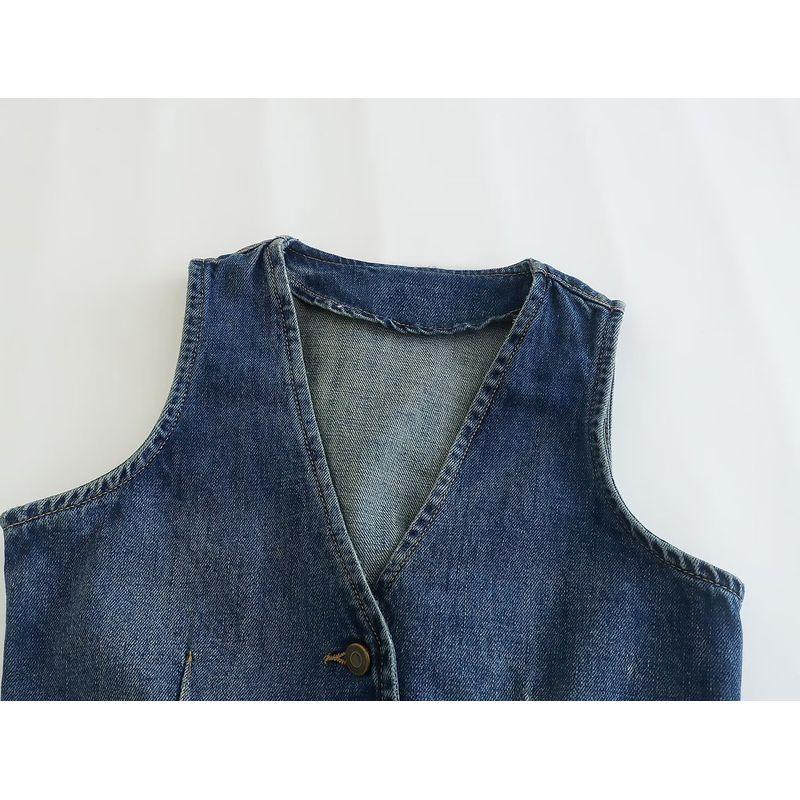 Kaslead Fashion Style V Neck Tight Vest Vest