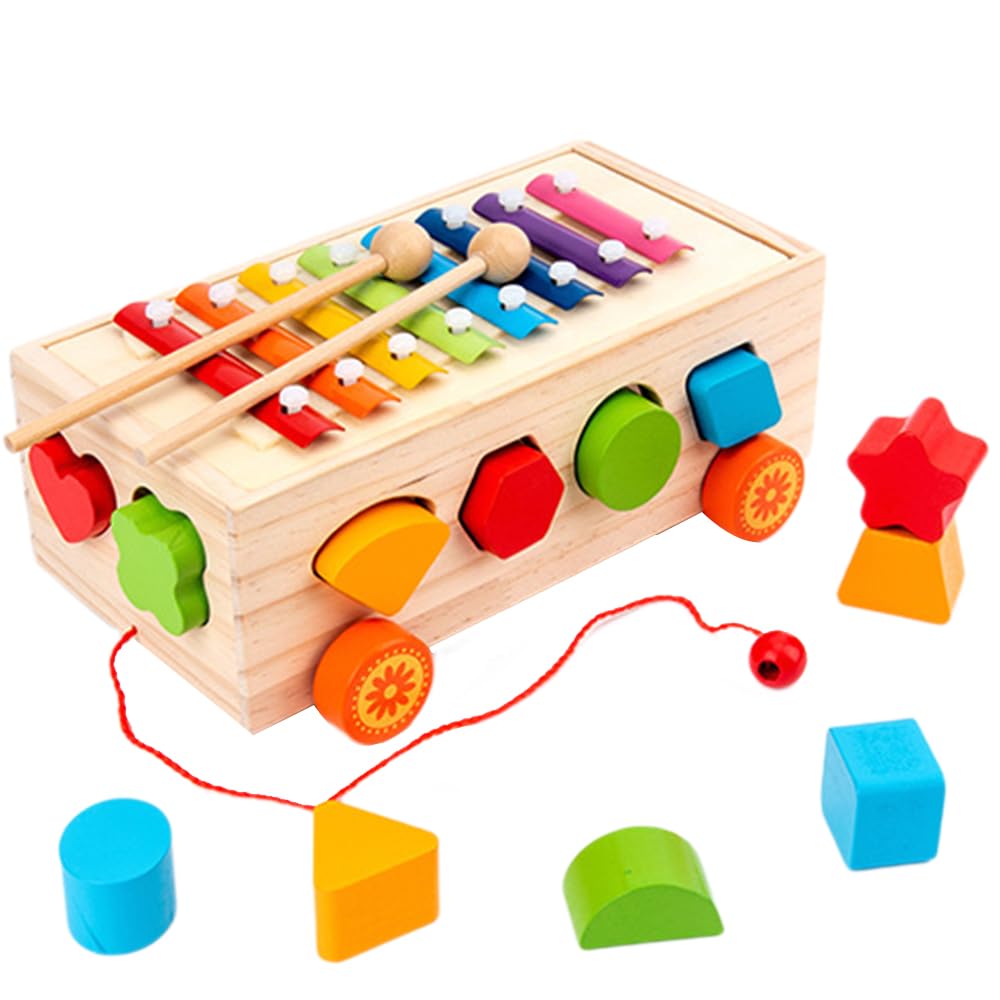 

Іграшки Монтессорі для дітей 1, 2, 3, 4 та 5 років: Рейтинг подарунків на день народження для хлопчиків та дівчаток: Дерев яний музичний глокеншпіль для підбору форми зі шнурівкою,