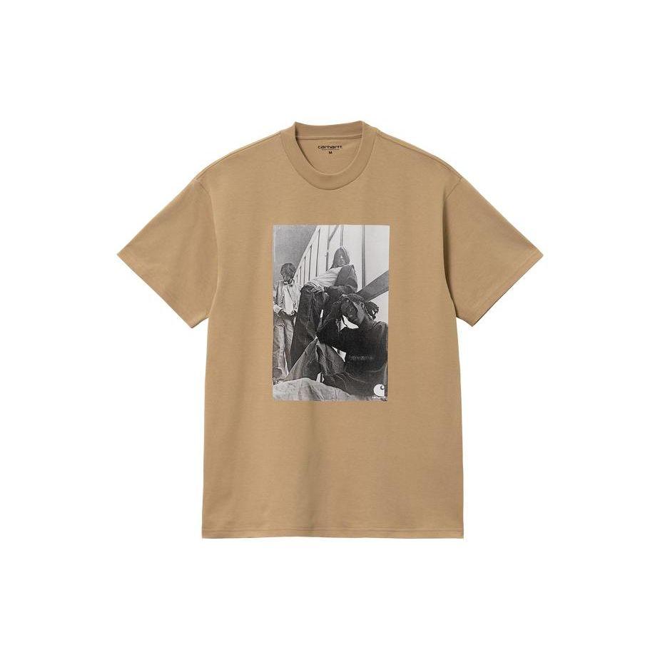 Carhartt WIP SS23 Round Neck Graphic Print Casual Short Sleeve T-Shirt Unisex Tops Brown CHXTES231772K-BGX