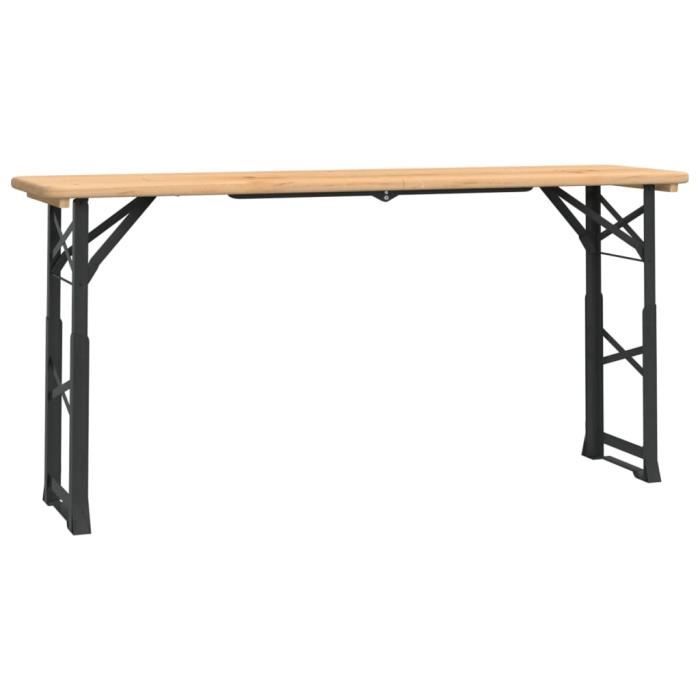 VidaXL Table à bière pliable 170x50x75-105 cm bois massif de sapin 363114