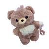 Cute Plush Teddy Bear Shaped Backpack Suitable For Girls Daily Use Outfits