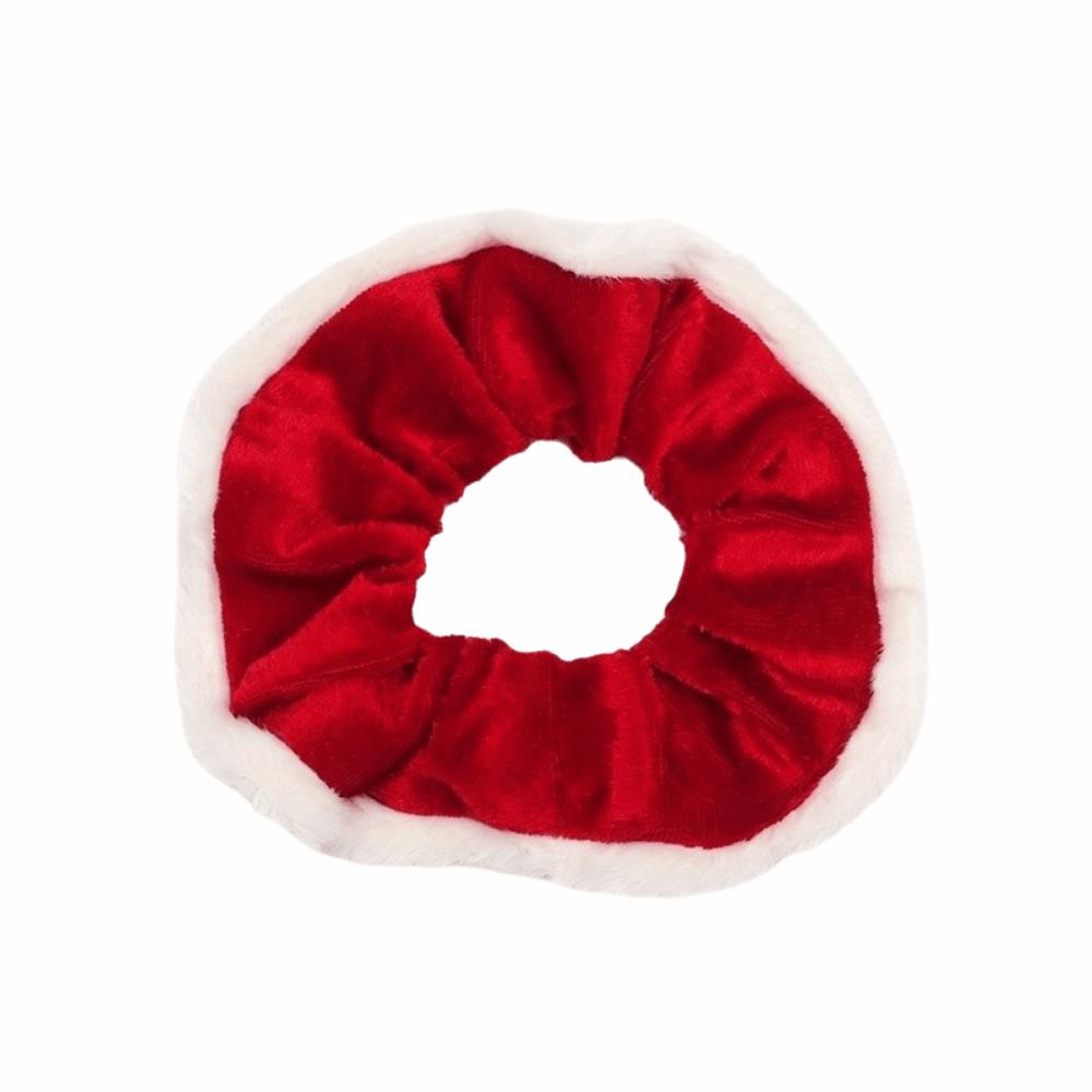Soft Christmas Velvet Hair Scrunchie Elastic Hair Ties Hair Ring Plush Hair Bands Holiday