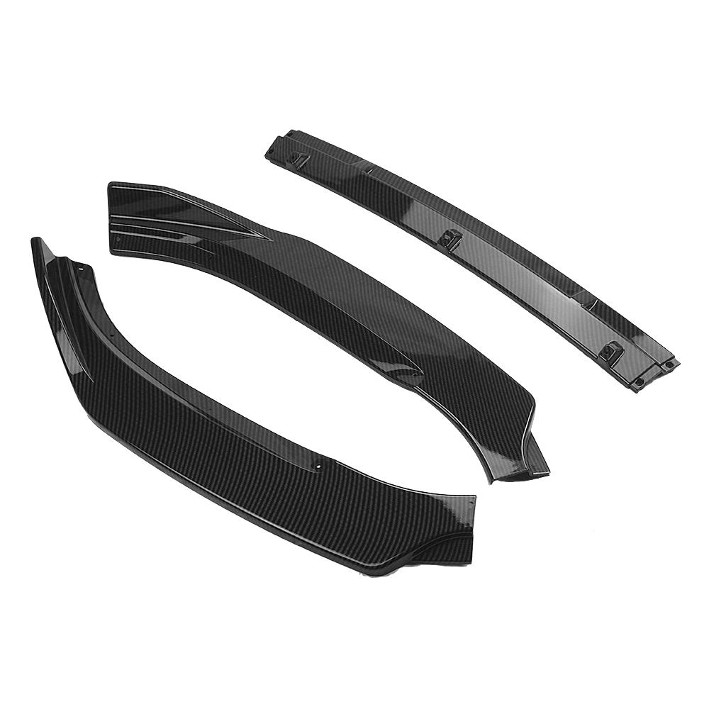 Front Bumper Spoiler Lip For Mazda 3 Axela 2014 2015 2016 2017 2018 Carbon Fiber Look/Gloss Black Lower Splitter Kit Protector