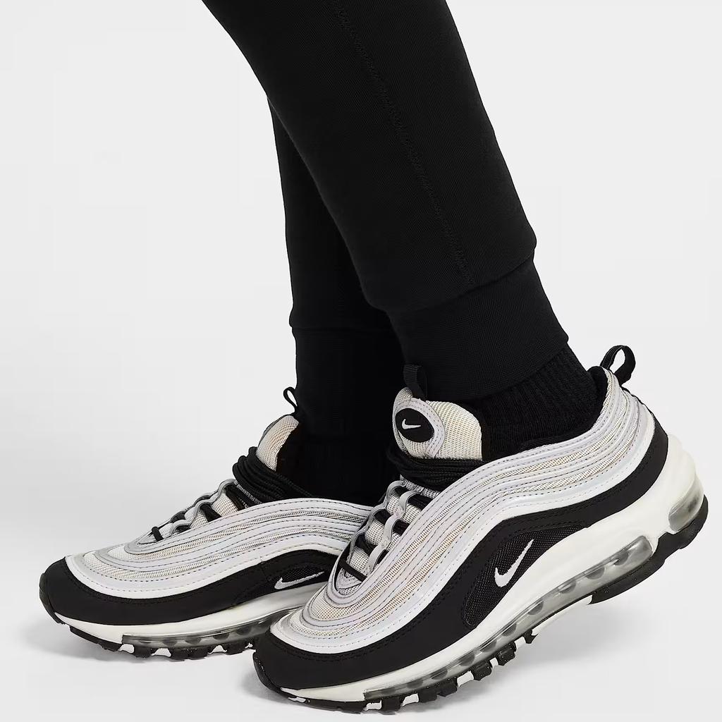 Nike Calças de Jogging Refletivas Tech Fleece para Crianças Preto/Prateado Roupa de Rua Infantil FZ5434-010