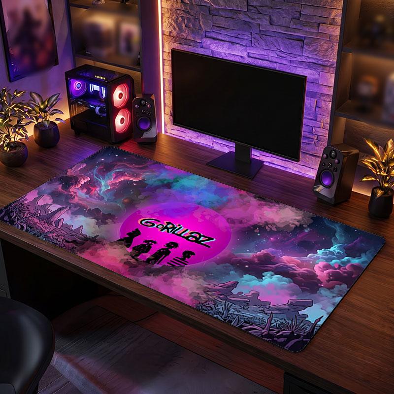 Big Mouse PadGorillaz Extended Soft Desk Mat Gaming Office Computer Table Decor Mat