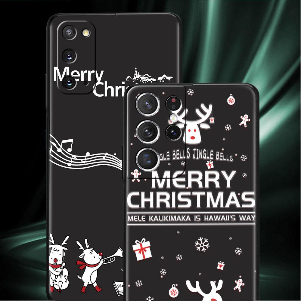 Merry Christmas In Winter Soft Case For Samsung Galaxy S22 S20 FE S21 S10 S9 Plus S8 Note 20 Ultra 10 Lite Phone Cover Shell