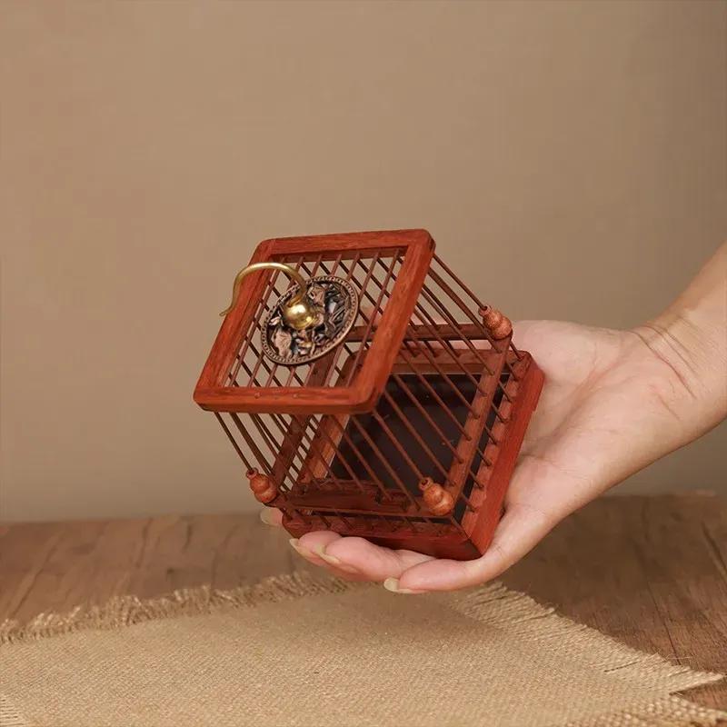 9x7.5cm Grasshopper Cage Cricket Insect Pet Cage House Catcher Feeding Wood Cage Small Parrots Finch Pets Birdcages New