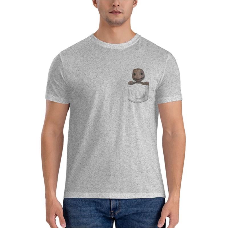 men t-shirts cotton tshirt Little Big Planet Pocket Sackboy Essential T-Shirt mens vintage t shirts sweat tshirt  brand tops