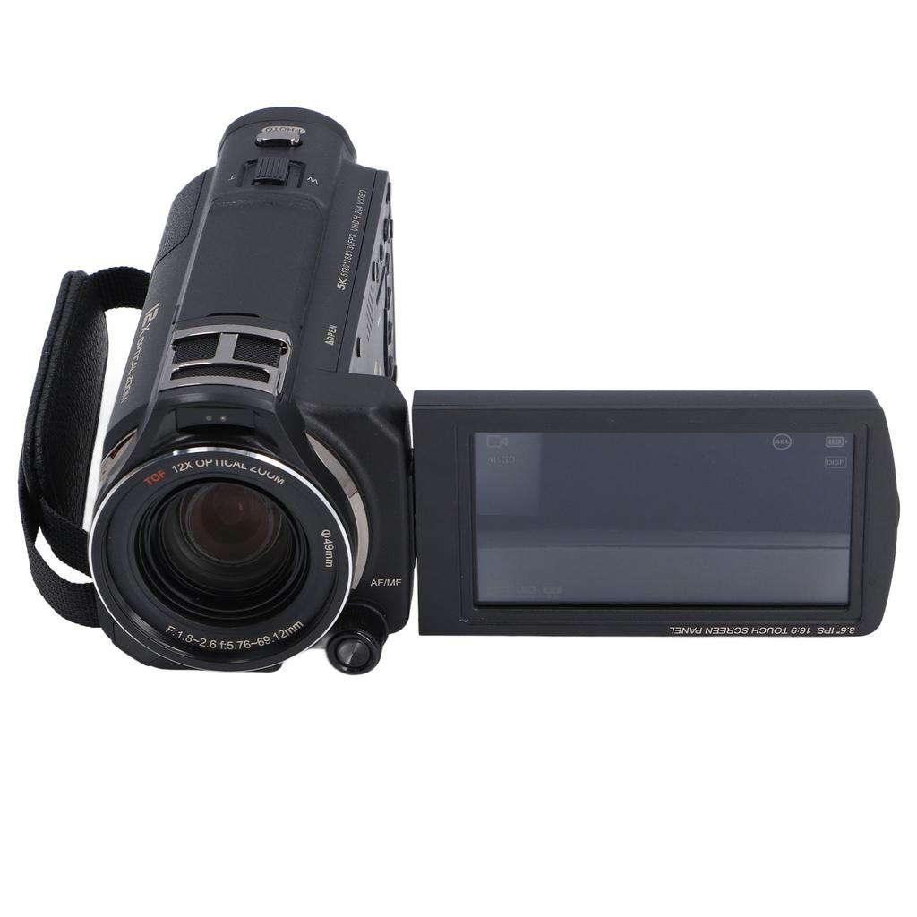 5K 30FPS Video Camera Camcorder 12X Optical Zoom 3.5inch Rotatable Touchscreen WDR Antishake Digital Video Camera DV
